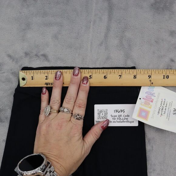 LulaRoe Pants Girls S Multicolor High Waist Pull On Set of 3 Leggings - Picture 4 of 16